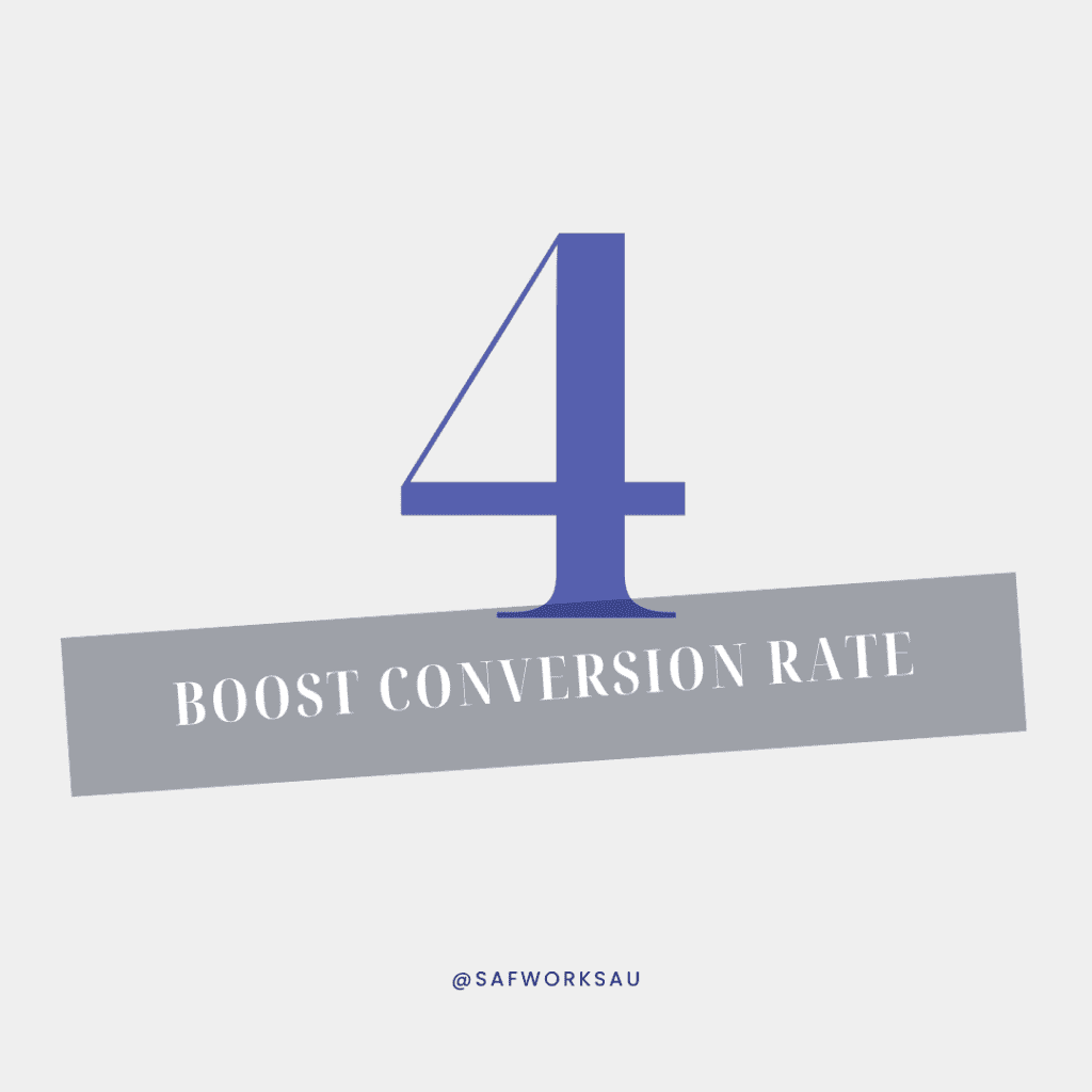 Boost conversion rate